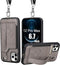 TOOVREN Wallet Case for iPhone 12 Pro Max Lanyard with Kickstand Leather Card Holder Adjustable Neck Strap, Phone Protective Back Cover for iPhone...